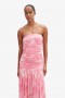 Solana Printed Mesh Maxi Dress Pink Flora | Naisten Bardot-päivämekot