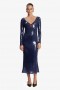 Verona Sequin Maxi Dress Navy | Naisten Bardot Cocktail- ja juhlamekot