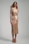  Verona Sequin Maxi Dress Nude | Naisten Bardot Cocktail- ja juhlamekot