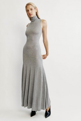  Astoria Knit Maxi Dress Dovegrey | Naisten Bardot-mekot päiväkäyttöön