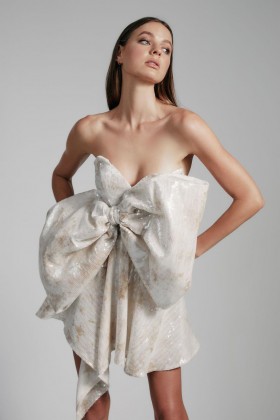  Brydie Bow Minimekko Nude | Naisten Bardot Cocktail- ja juhlamekot