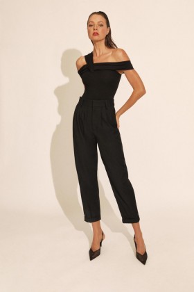 Elandra Wide -housut, mustat | Naisten Bardot-housut