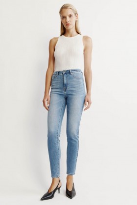 Khloe Hi Jeans II tummassa denim-materiaalissa | Naisten Bardot Skinny Jeans