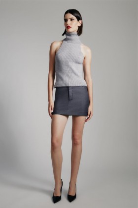 Maika Mid Rise Mini Skirt tummanharmaa | Naisten Bardot-hameet