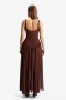 Robe longue Briann chocolat | Robes Bardot pour femme, de jour comme de nuit