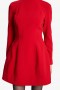  Robe courte Delphi à manches longues, rouge foncé | Robes de cocktail et de soirée Bardot pour femme
