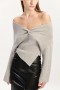  Pull en maille Larenta gris tourterelle | Pulls Bardot pour femme