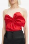 Bustier Lexana Bow Rouge Feu | Corsets Bardot Femme