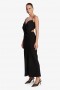  Robe longue Paula Bow noire | Robes de cocktail et de soirée Bardot pour femme