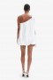  Robe courte asymétrique Razia, blanc orchidée | Robes de soirée et de cocktail Bardot pour femme