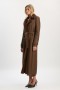  Manteau en peau lainée vegan chocolat | Manteaux Bardot pour femme