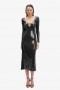  Robe longue à sequins Verona noire | Robes de cocktail et de soirée Bardot pour femme
