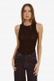  Merel – Schwarzes Strick-Tanktop im Bardot-Stil | Damen