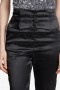  Satin-Korsetthose in Schwarz | Damen Bardot-Hose