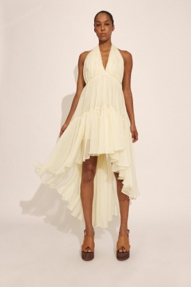  Leona High Low Rüschenkleid In Kanariengelb | Bardot-Kleider Für Besondere Anlässe