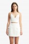 Delphi Strapless Crop Top σε Orchid White | Γυναικείες Μπλούζες Bardot